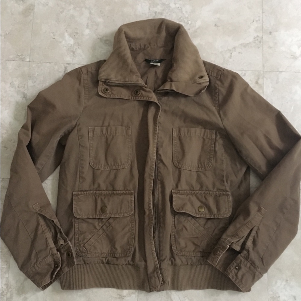 Jcrew field jacket. size 4. Tan/brown